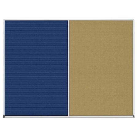 United Visual Products Single Door Radius Corkboard, 18"x24", Hea, UV7010RC-BLACK-MEDGRY UV7010RC-BLACK-MEDGRY